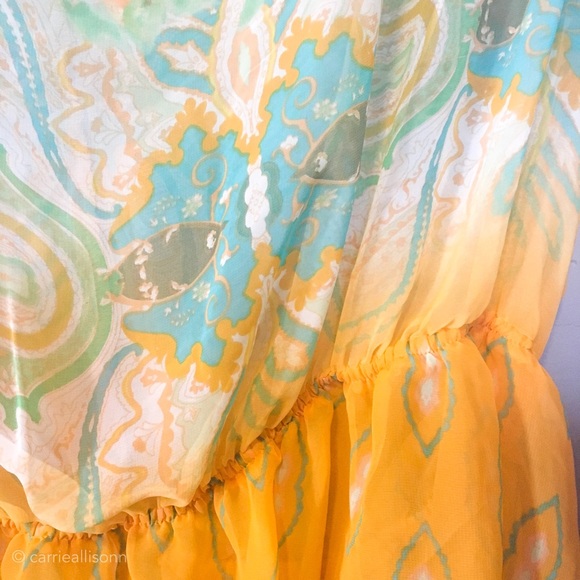 🌿 SALE Free People | Yellow Tropical Cover-Up - Picture 3 of 8